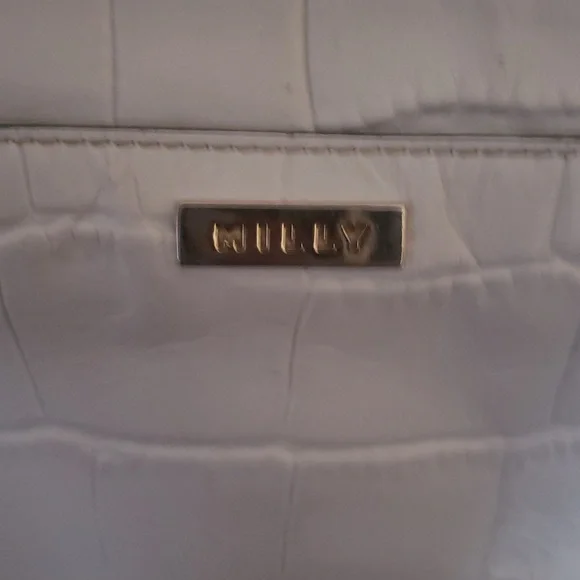 Milly Embossed Cream Lambskin Bag - Picture 4 of 10